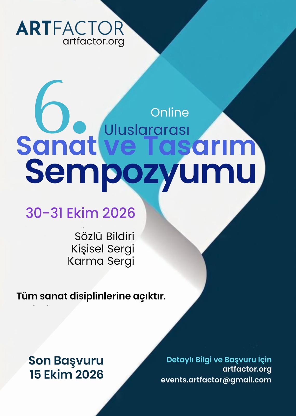 6. Uluslararası Sanat ve Tasarım Sempozyumu afişi